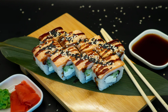 Опаленный лосось